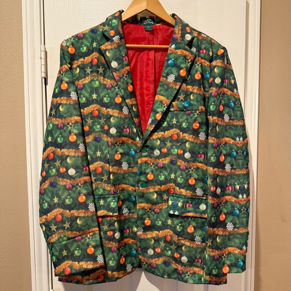 Christmas Blazer Jacket Light Up Suit Life of the Party Holiday Party Ugly